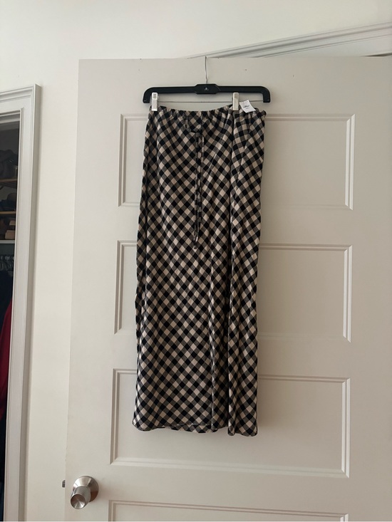 GAP Dresses & Skirts - GAP Black and Cream Plaid Maxi Skirt with Drawstring